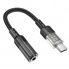 HOCO digital audio converter Type C to 3,5mm Female LS37 15cm black