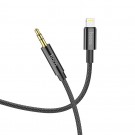 HOCO pāreja kabelis cable AUX 3.5"Jack to Lightning 1M UPA19 black