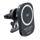 Car holder for air vent with wireless magsafe charging support 15W black
