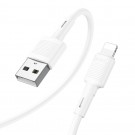 HOCO datu lādēšanas kabelis cable USB A to Lightning 2.4A X83 1m white