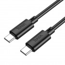 HOCO datu / lādēšanas kabelis Cable USB C to USB C 3A 60W 2m X88 black