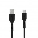 Prio lādēšanas / datu kabelis USB A - Type C 3A 1.2m black