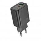 HOCO tīkla lādētājs / wall charger USB A+Type C PD QC3.0 3A 30W N63 black