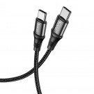 HOCO ātrais lādēšanas / datu kabelis Type C /Type C Exquisito Power Delivery PD100W X50 2 m black