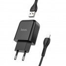 HOCO travel charger USB + cable Lightning 2.1A N2 black